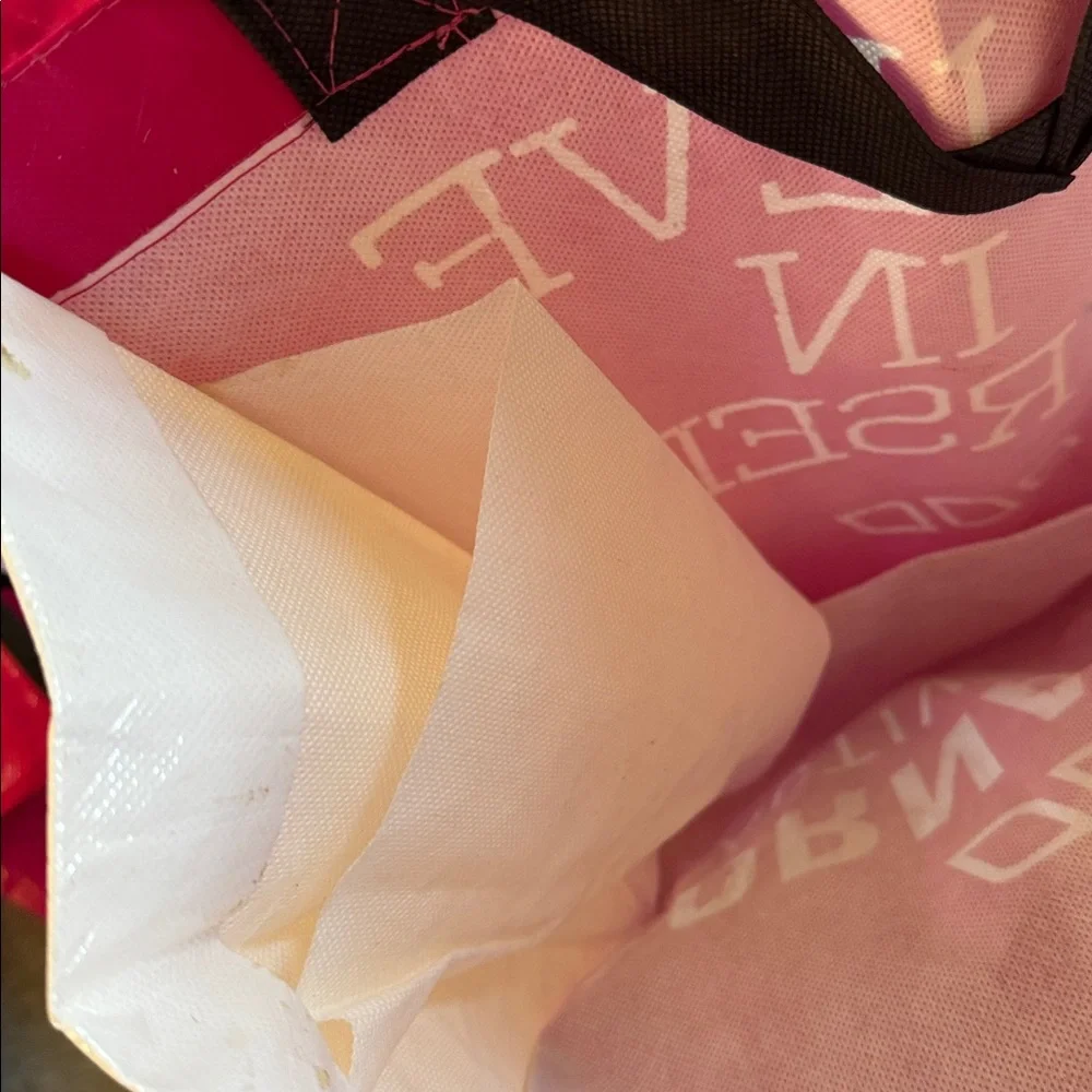 6‎ Large Lorna Jane Vibrant Pink Motivational Tote Bags